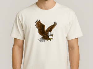 Majestic Eagle Embroidered T-Shirt – Premium Cotton